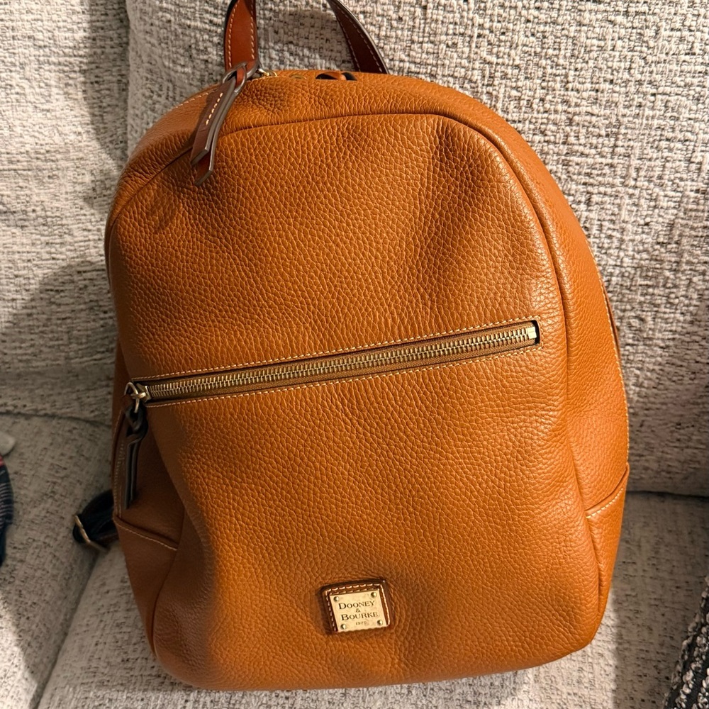 Dooney & Bourke Orange Leather Backpack